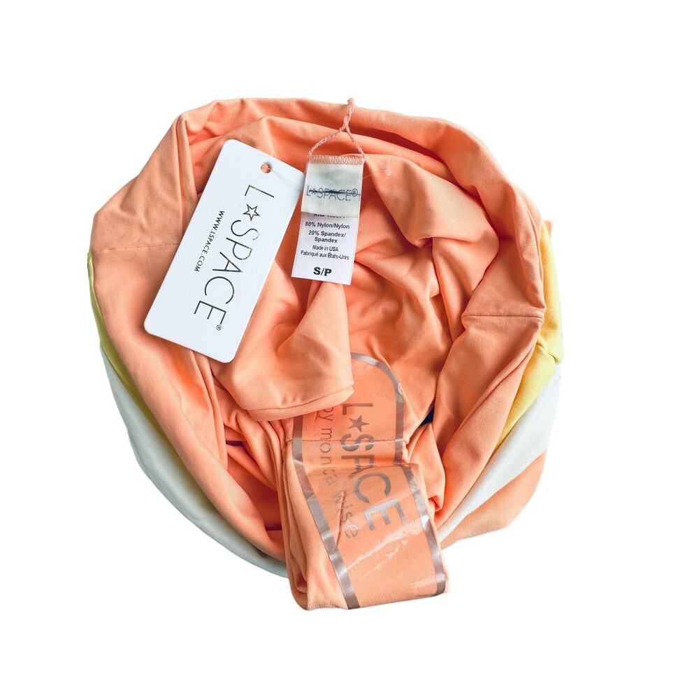 L Space Portia Color Block Stripe Paneling Peach … - image 8